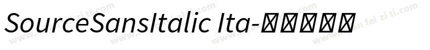 SourceSansItalic Ita字体转换